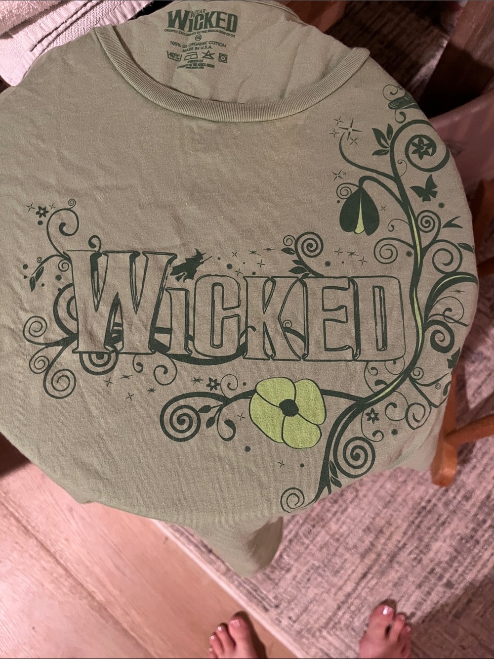 Wicked Graphic Tee with Floral Design